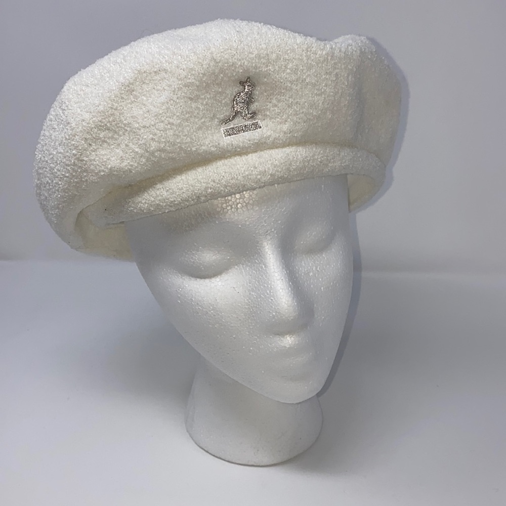 Kangol Limited Edition Bermuda Jax Beret with a metallic silver kangaroo logo